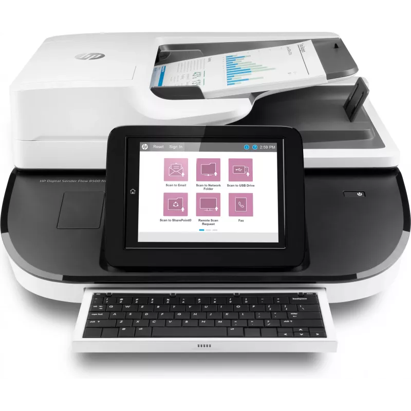 HP Flow 8500 fn2 plakanvirsmas un ADF skeneris 600 x 600 DPI