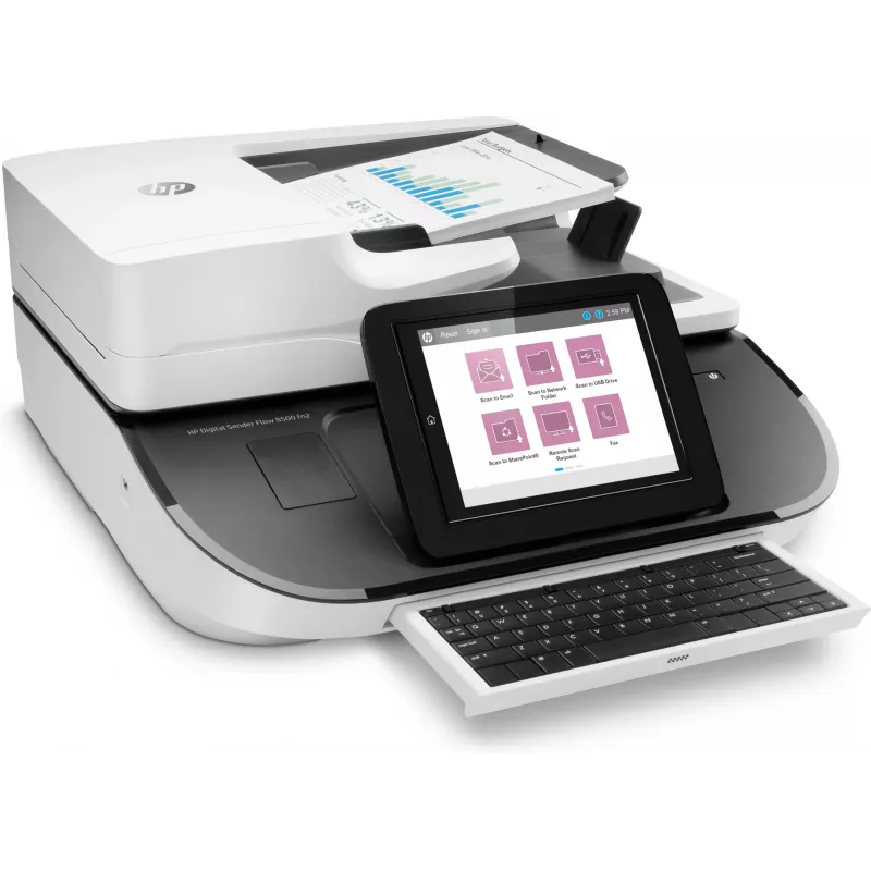 HP Flow 8500 fn2 plakanvirsmas un ADF skeneris 600 x 600 DPI