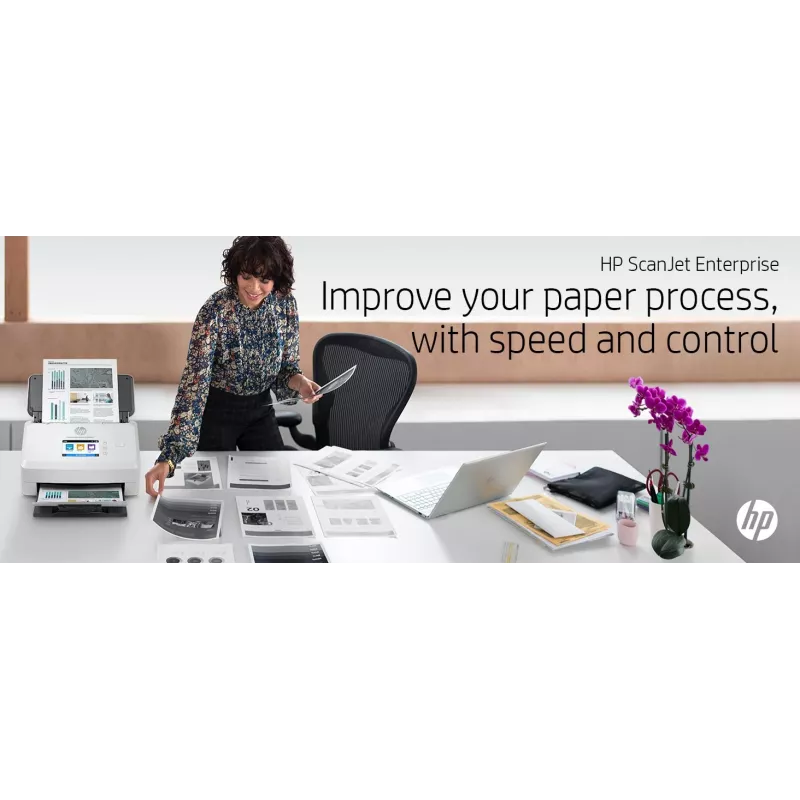 HP Scanjet Enterprise Flow N7000 lokšņu padeves skeneris 600 x 600 DPI A4 Balts