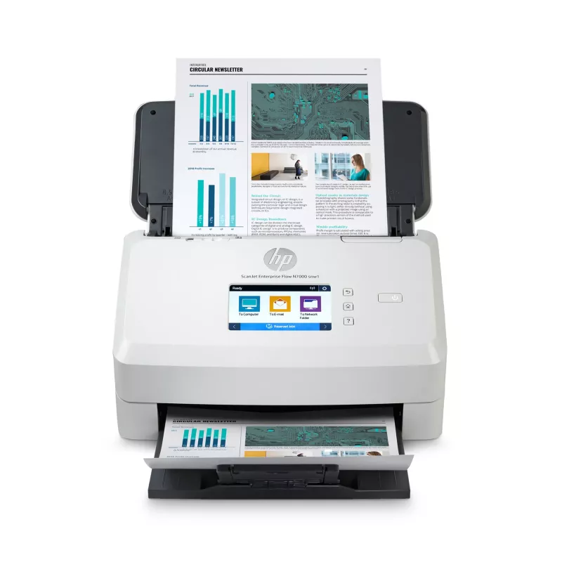 HP Scanjet Enterprise Flow N7000 lokšņu padeves skeneris 600 x 600 DPI A4 Balts