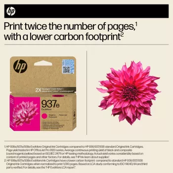 HP 937e EvoMore fuksīna Oriģināls tintes kasetne