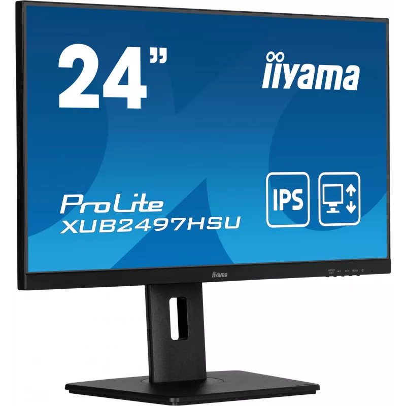 iiyama XUB2497HSU-B2 datora monitors 60.5 cm (23.8 collas) 1920 x 1080 pikseļi Full HD LED Melns