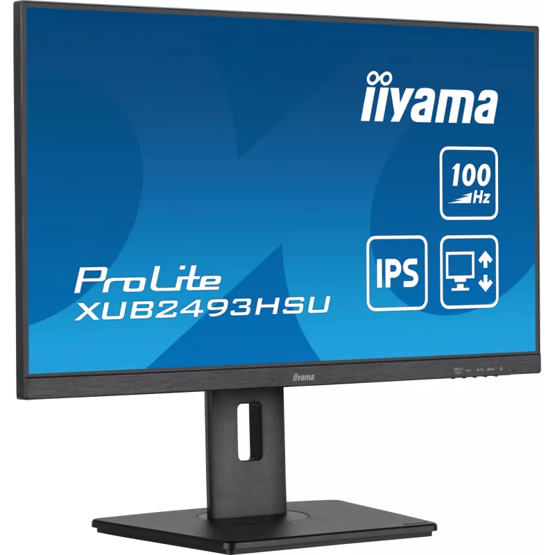 iiyama XUB2493HSU-B7 datora monitors 60.5 cm (23.8 collu) 1920 x 1080 pikseļi Full HD LED Melns