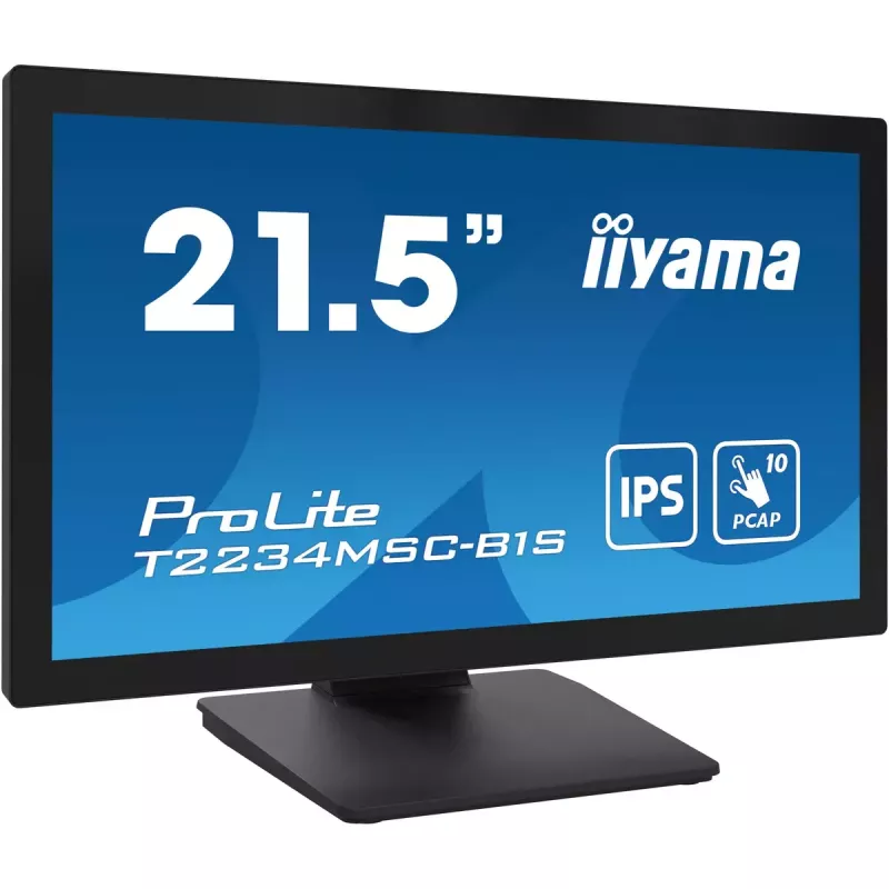 iiyama ProLite T2234MSC-B1S datora monitors 54,6 cm (21,5 collu) 1920 x 1080 pikseļi Full HD skārienekrāns Melns