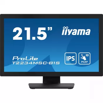 iiyama ProLite T2234MSC-B1S datora monitors 54,6 cm (21,5 collu) 1920 x 1080 pikseļi Full HD skārienekrāns Melns