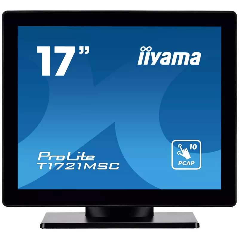 iiyama ProLite T1721MSC-B2 datora monitors 43,2 cm (17 collu) 1280 x 1024 pikseļi SXGA LED skārienekrāns Galda virsmai Melns