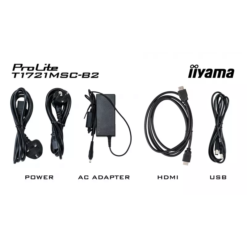 iiyama ProLite T1721MSC-B2 datora monitors 43,2 cm (17 collu) 1280 x 1024 pikseļi SXGA LED skārienekrāns Galda virsmai Melns