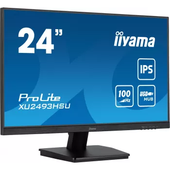 iiyama ProLite XU2493HSU-B7 datora monitors 60.5 cm (23.8 collas) 1920 x 1080 pikseļi Full HD LED Melns