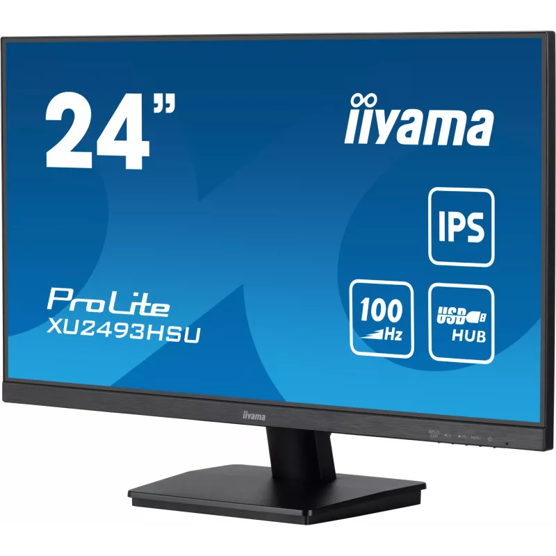 iiyama ProLite XU2493HSU-B7 datora monitors 60.5 cm (23.8 collas) 1920 x 1080 pikseļi Full HD LED Melns