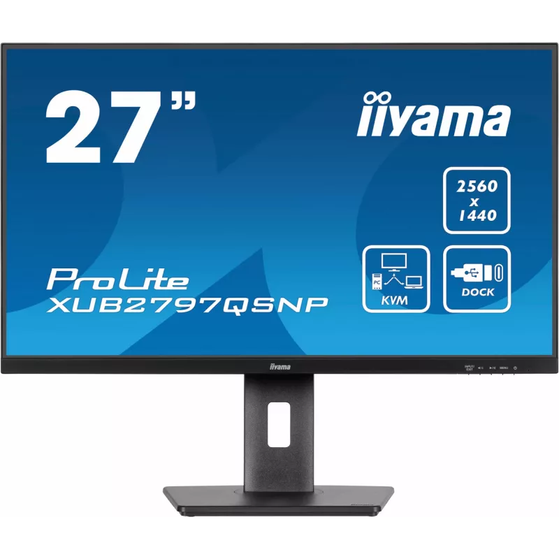 iiyama ProLite XUB2797QSNP-B1 datora monitors 68.6 cm (27 colli) 2560 x 1440 pikseļi Quad HD LED Melns