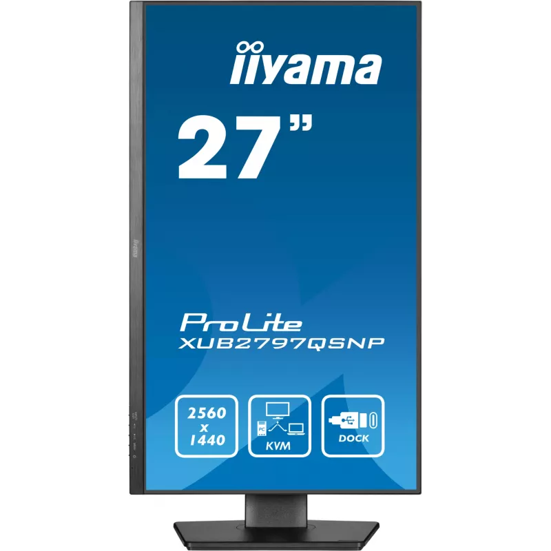 iiyama ProLite XUB2797QSNP-B1 datora monitors 68.6 cm (27 colli) 2560 x 1440 pikseļi Quad HD LED Melns