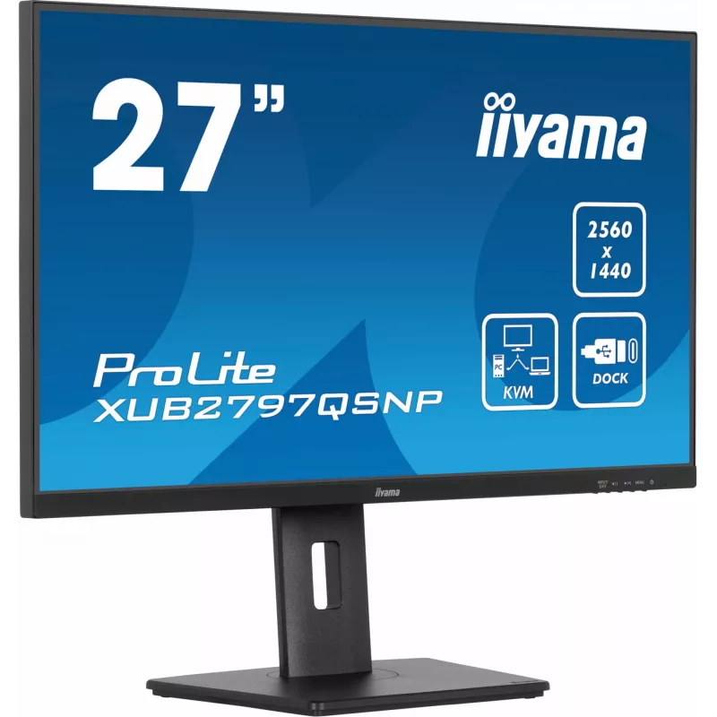 iiyama ProLite XUB2797QSNP-B1 datora monitors 68.6 cm (27 colli) 2560 x 1440 pikseļi Quad HD LED Melns