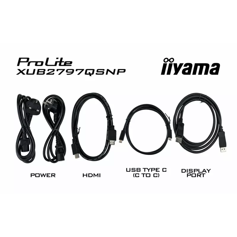 iiyama ProLite XUB2797QSNP-B1 datora monitors 68.6 cm (27 colli) 2560 x 1440 pikseļi Quad HD LED Melns