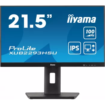 iiyama ProLite XUB2293HSU-B7 datora monitors 54.6 cm (21.5 collu) 1920 x 1080 pikseļi Full HD LED Melns