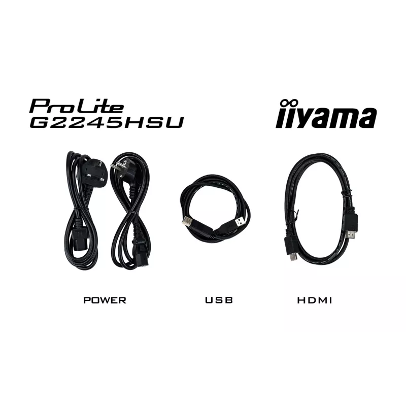 iiyama G-MASTER G2245HSU-B2 datora monitors 54,6 cm (21,5 collu) 1920 x 1080 pikseļi Full HD LED Melns