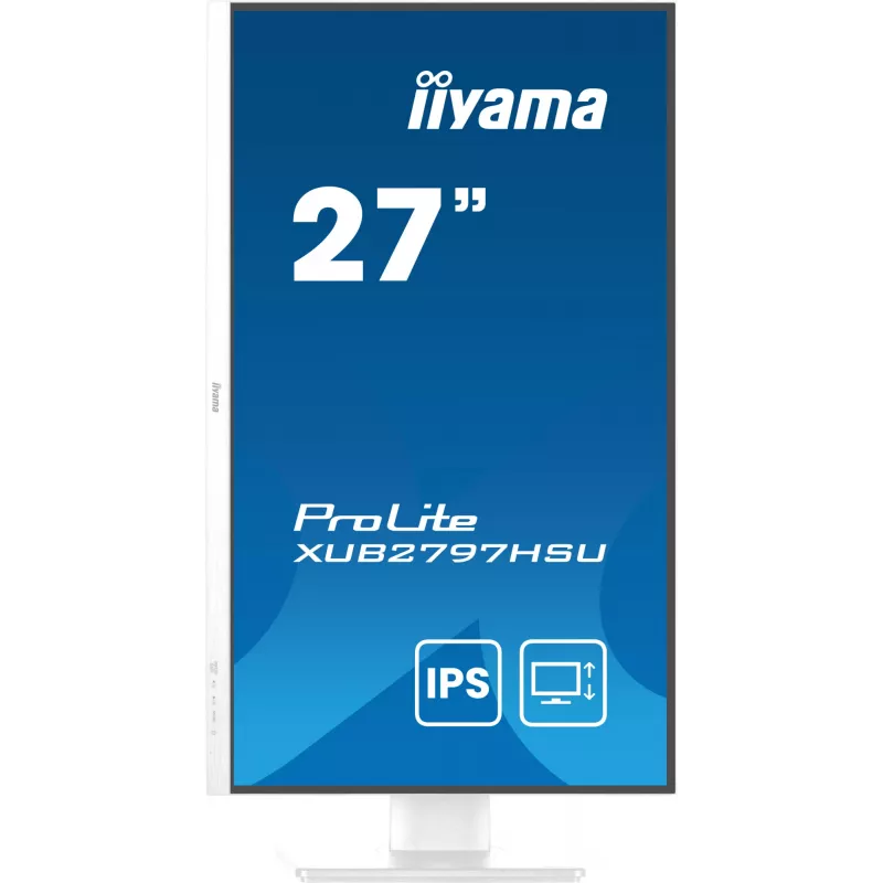 iiyama ProLite XUB2797HSU-W2 datora monitors 68.6 cm (27 colli) 1920 x 1080 pikseļi Full HD LED Balts