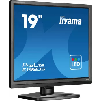 iiyama ProLite E1980S-B1 datora monitors 48,3 cm (19 colli) 1280 x 1024 pikseļi VGA LED Melns
