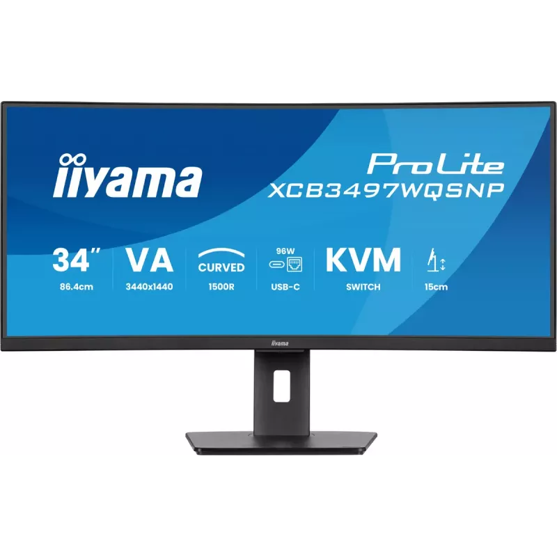 iiyama ProLite XCB3497WQSNP-B1 datora monitors 86,4 cm (34 colli) 3440 x 1440 pikseļi UltraWide Quad HD LED Melns