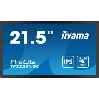 iiyama TF2238MSC-B1 datora monitors 53,3 cm (21 colls) 1920 x 1080 pikseļi Full HD LED skārienekrāns Melns