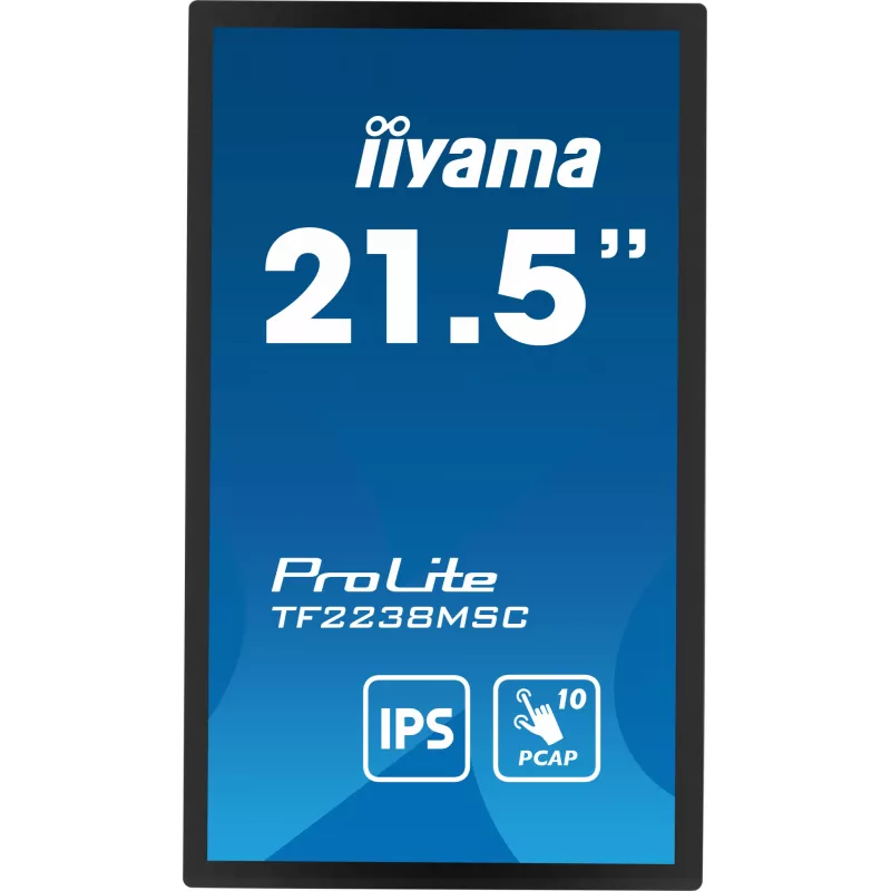 iiyama TF2238MSC-B1 datora monitors 53,3 cm (21 colls) 1920 x 1080 pikseļi Full HD LED skārienekrāns Melns