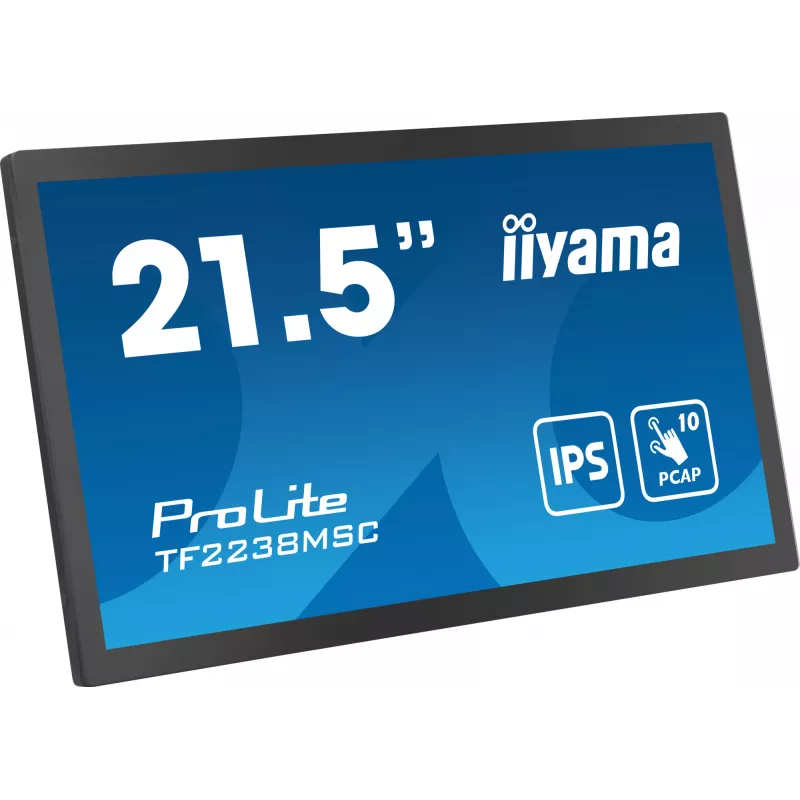 iiyama TF2238MSC-B1 datora monitors 53,3 cm (21 colls) 1920 x 1080 pikseļi Full HD LED skārienekrāns Melns
