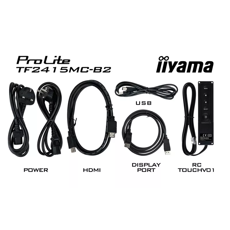 iiyama ProLite TF2215MC-B2 datora monitors 54,6 cm (21,5 collu) 1920 x 1080 pikseļi Full HD LED skārienekrāns Vairāku lietotāju Melns