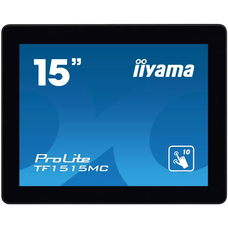 iiyama TF1515MC-B2 datora monitors 38,1 cm (15 collu) 1024 x 768 pikseļi XGA LED skārienekrāns Melns