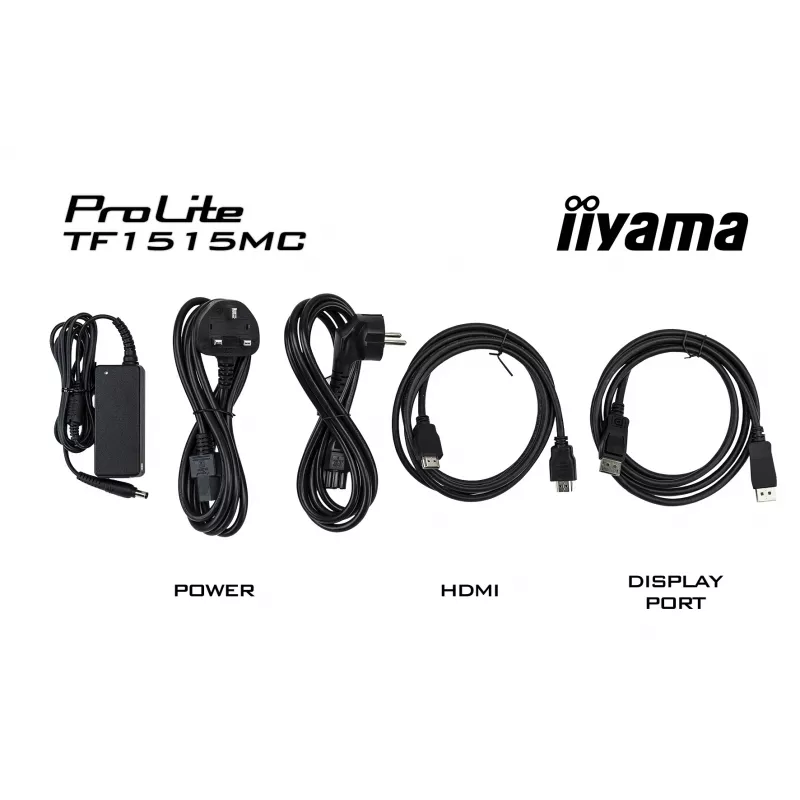 iiyama TF1515MC-B2 datora monitors 38,1 cm (15 collu) 1024 x 768 pikseļi XGA LED skārienekrāns Melns