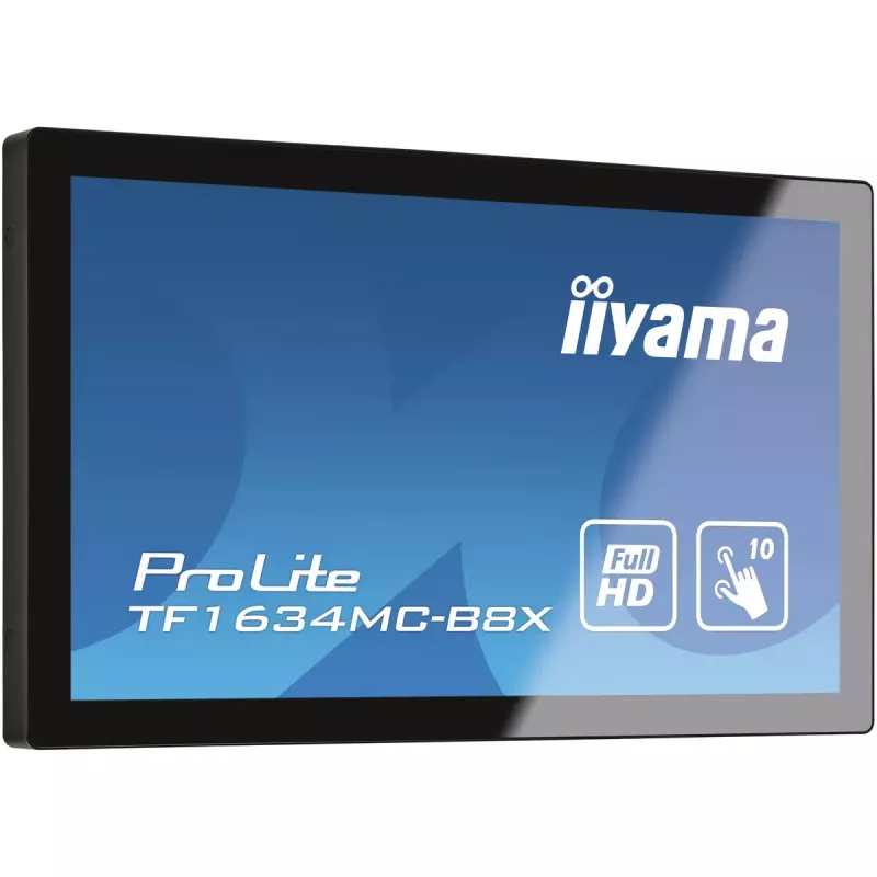 iiyama ProLite TF1634MC-B8X datora monitors 39,6 cm (15,6 collu) 1920 x 1080 pikseļi Full HD LED skārienekrāns Vairāku lietotāju Melns