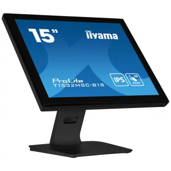 iiyama ProLite T1532MSC-B1S datora monitors 38,1 cm (15 collu) 1024 x 768 pikseļi XGA LCD skārienekrāns Melns