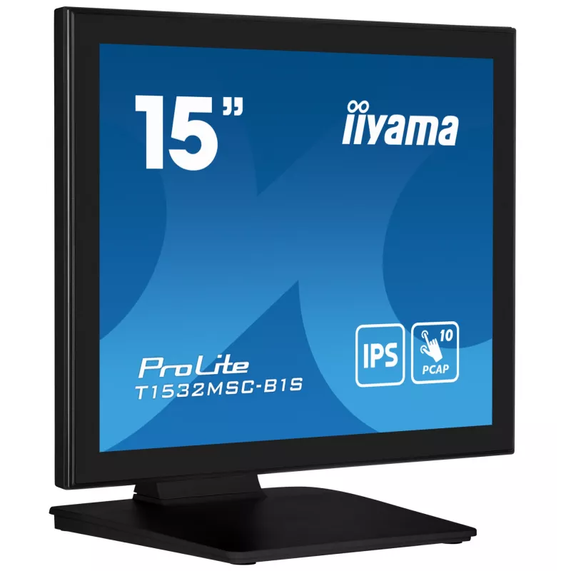 iiyama ProLite T1532MSC-B1S datora monitors 38,1 cm (15 collu) 1024 x 768 pikseļi XGA LCD skārienekrāns Melns