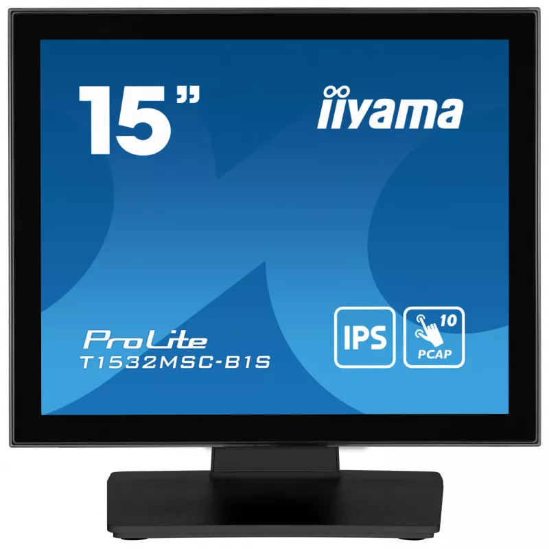 iiyama ProLite T1532MSC-B1S datora monitors 38,1 cm (15 collu) 1024 x 768 pikseļi XGA LCD skārienekrāns Melns