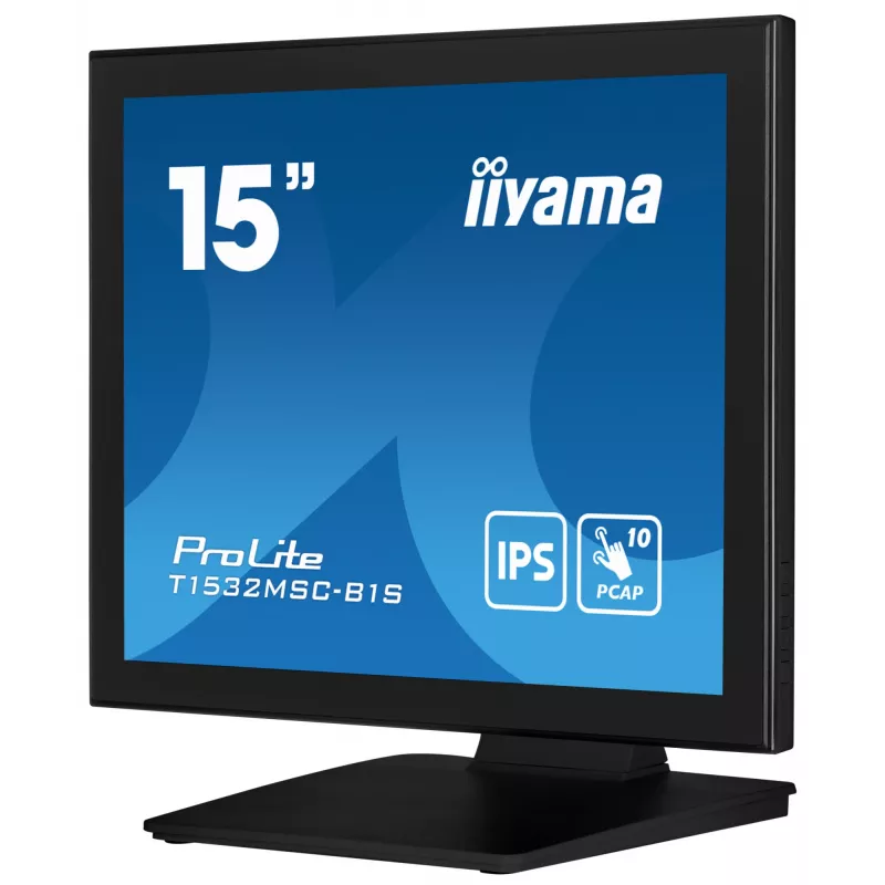 iiyama ProLite T1532MSC-B1S datora monitors 38,1 cm (15 collu) 1024 x 768 pikseļi XGA LCD skārienekrāns Melns