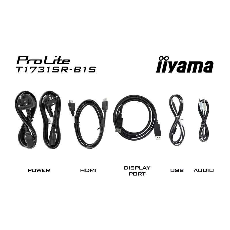 iiyama ProLite T1731SR-B1S datora monitors 43,2 cm (17 collu) 1280 x 1024 pikseļi SXGA LCD skārienekrāns Melns