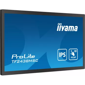 iiyama TF2438MSC-B1 datora monitors 60.5 cm (23.8 collas) 1920 x 1080 pikseļi Full HD LED skārienekrāns Melns