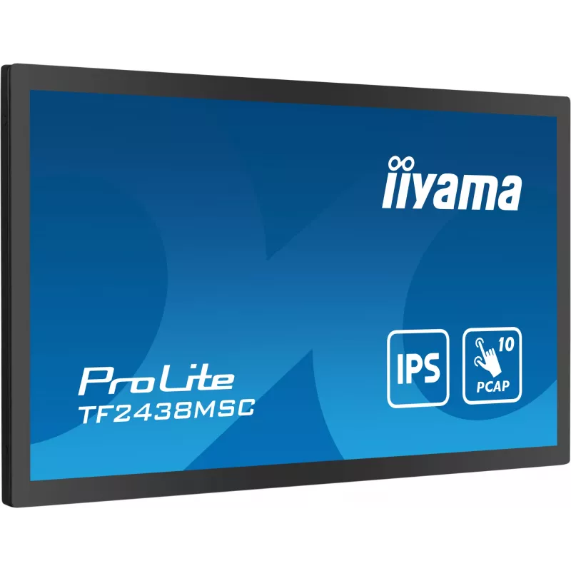 iiyama TF2438MSC-B1 datora monitors 60.5 cm (23.8 collas) 1920 x 1080 pikseļi Full HD LED skārienekrāns Melns