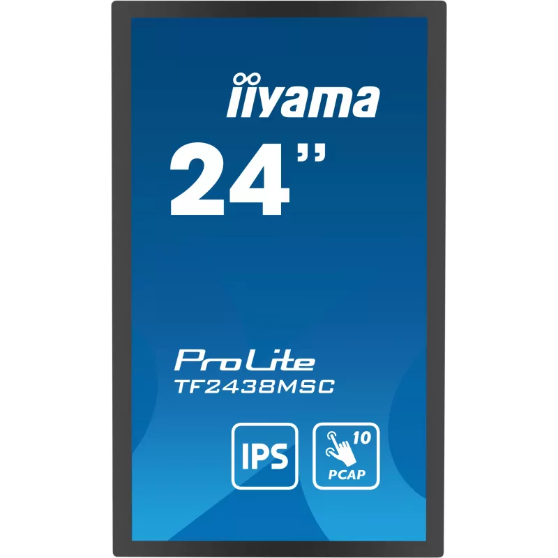 iiyama TF2438MSC-B1 datora monitors 60.5 cm (23.8 collas) 1920 x 1080 pikseļi Full HD LED skārienekrāns Melns