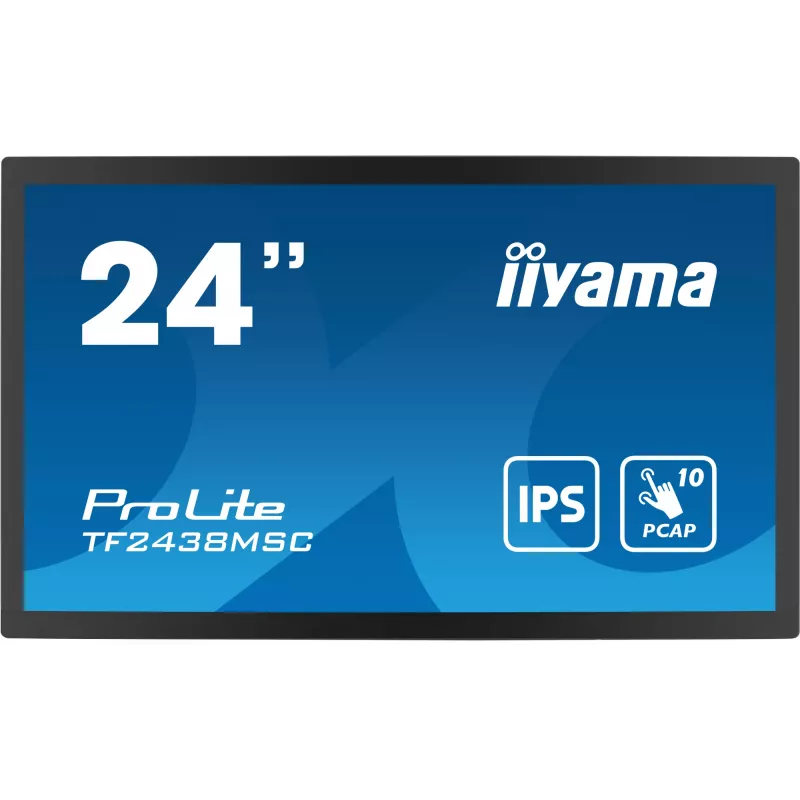 iiyama TF2438MSC-B1 datora monitors 60.5 cm (23.8 collas) 1920 x 1080 pikseļi Full HD LED skārienekrāns Melns