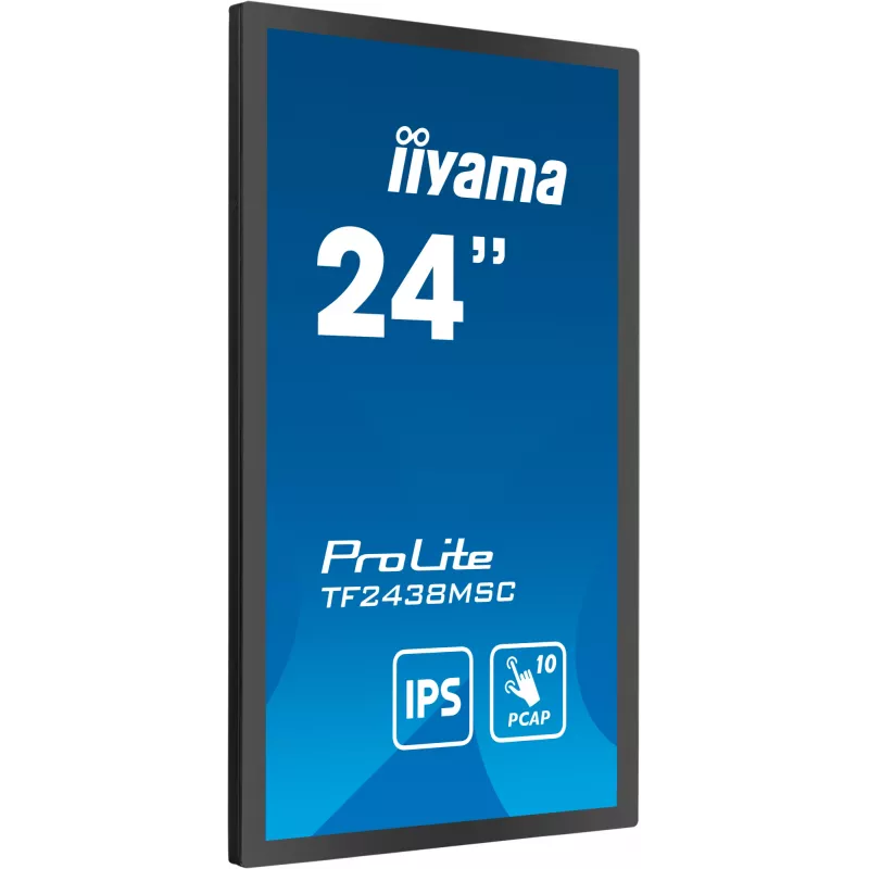 iiyama TF2438MSC-B1 datora monitors 60.5 cm (23.8 collas) 1920 x 1080 pikseļi Full HD LED skārienekrāns Melns