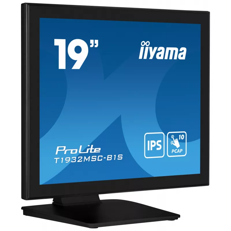 iiyama ProLite T1932MSC-B1S datora monitors 48,3 cm (19 collu) 1280 x 1024 pikseļi Full HD LED Skārienjūtīgs Galda Melns