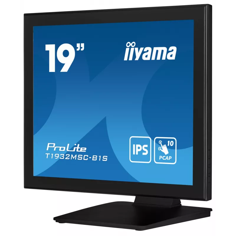 iiyama ProLite T1932MSC-B1S datora monitors 48,3 cm (19 collu) 1280 x 1024 pikseļi Full HD LED Skārienjūtīgs Galda Melns