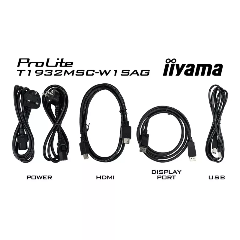 iiyama ProLite T1932MSC-W1SAG datora monitors 48.3 cm (19 collu) 1280 x 1024 pikseļi Full HD LED skārienekrāns Galda balts