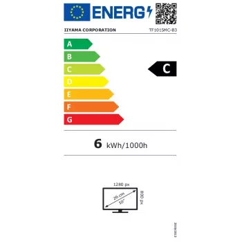 iiyama TF1015MC-B3 datora monitors 25,6 cm (10,1 collu) 1280 x 800 pikseļi HD LED skārienekrāns Melns