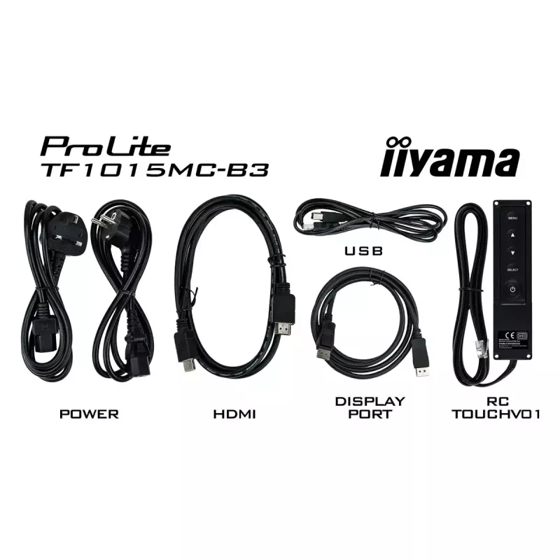 iiyama TF1015MC-B3 datora monitors 25,6 cm (10,1 collu) 1280 x 800 pikseļi HD LED skārienekrāns Melns