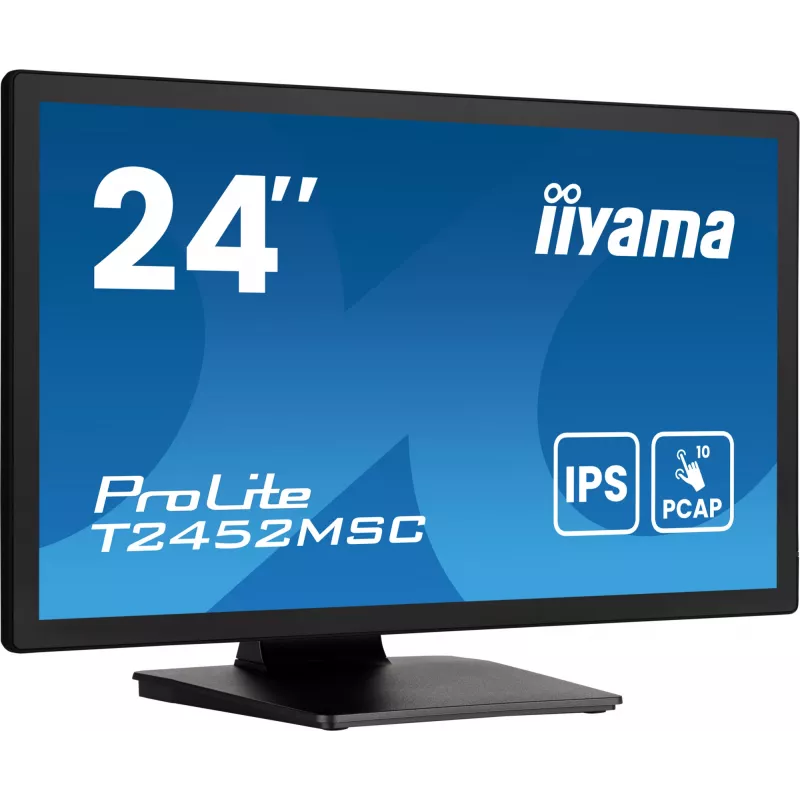 iiyama ProLite T2452MSC-B1AG datora monitors 60.5 cm (23.8 colli) 1920 x 1080 pikseļi Full HD LED skārienekrāns Melns