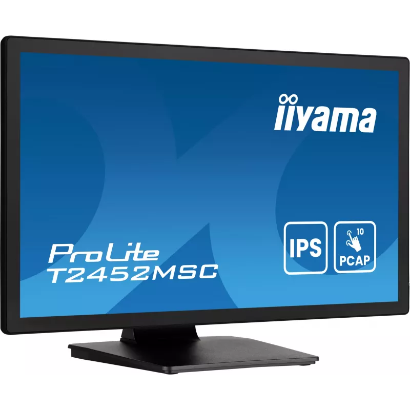 iiyama ProLite T2452MSC-B1AG datora monitors 60.5 cm (23.8 colli) 1920 x 1080 pikseļi Full HD LED skārienekrāns Melns