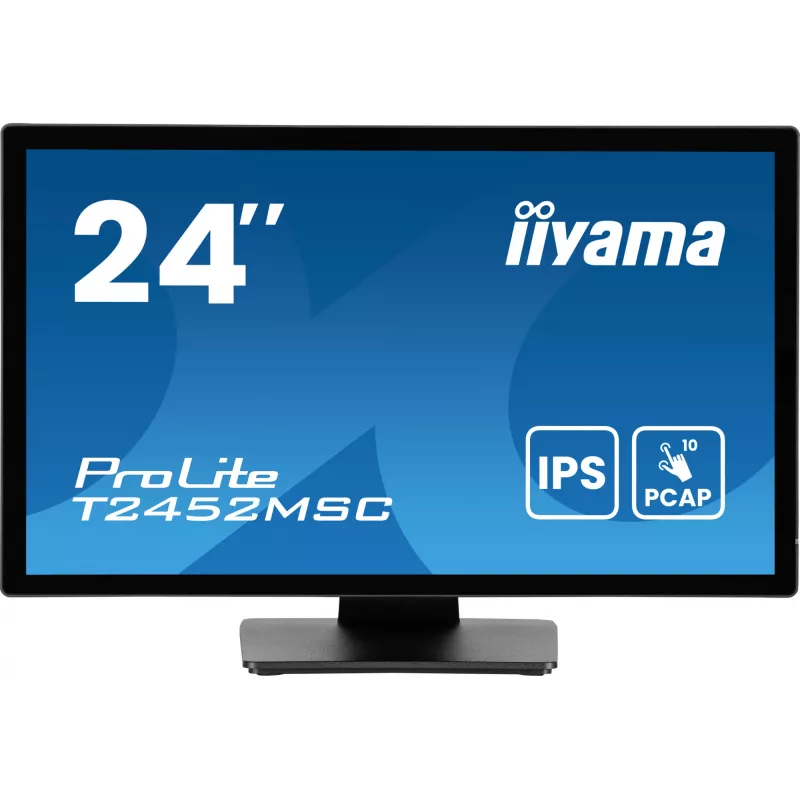 iiyama ProLite T2452MSC-B1AG datora monitors 60.5 cm (23.8 colli) 1920 x 1080 pikseļi Full HD LED skārienekrāns Melns