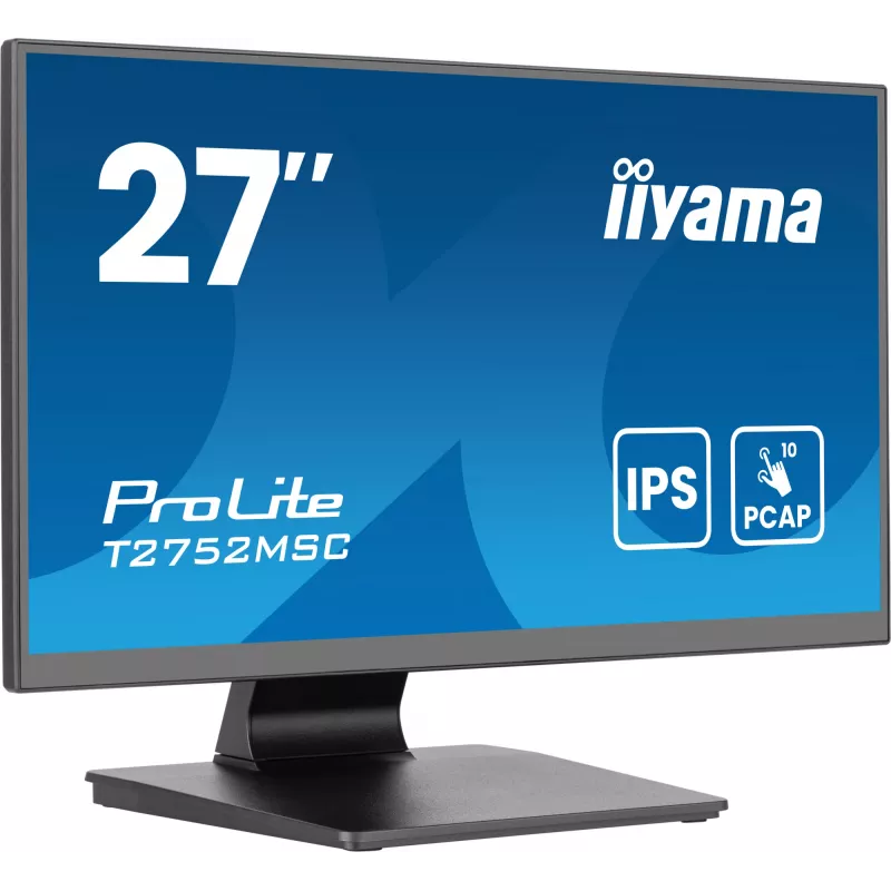 iiyama ProLite T2752MSC-B1AG datora monitors 68.6 cm (27 colli) 1920 x 1080 pikseļi Full HD LED Skārienekrāns Melns