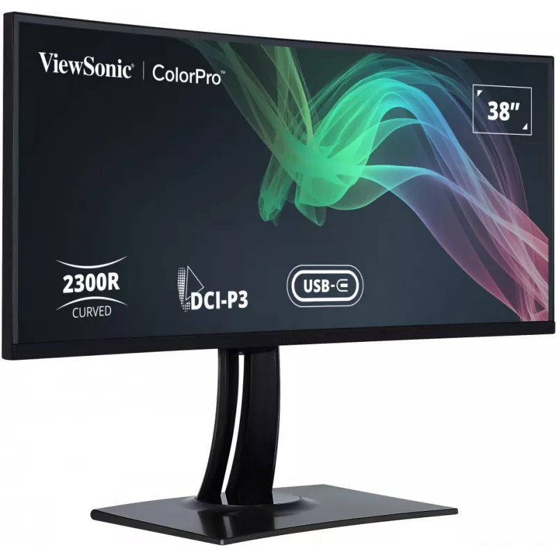 ViewSonic VP3881A datora monitors 96,5 cm (38 colli) 3840 x 1600 pikseļi Quad HD+ LED Melns