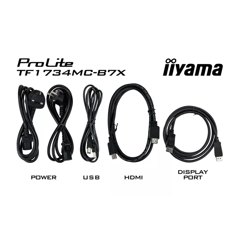 iiyama TF1734MC-B7X datora monitors 43,2 cm (17 colli) 1280 x 1024 pikseļi SXGA LED skārienekrāns Melns